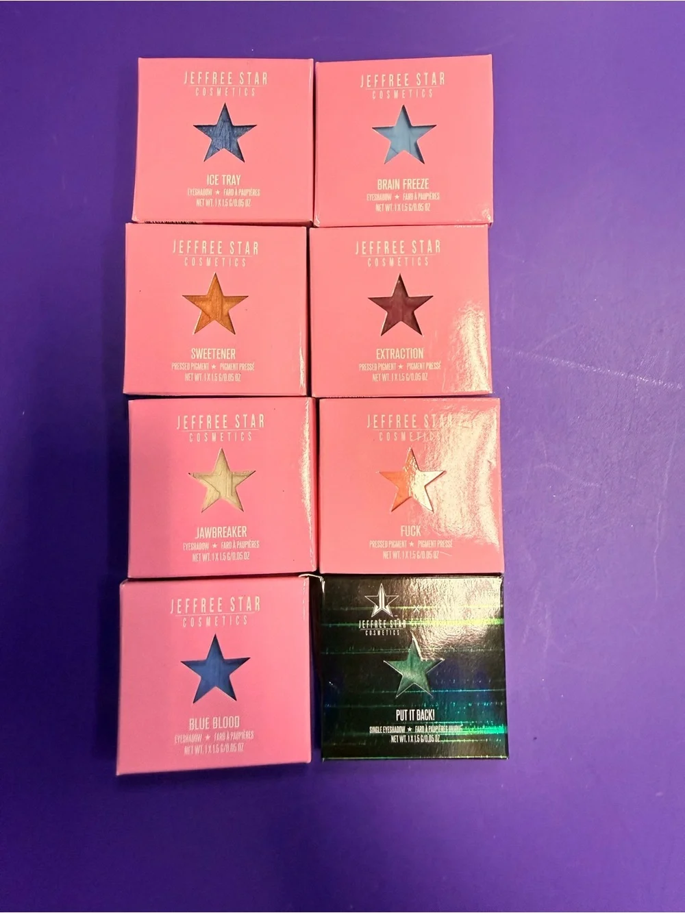 Jeffree Star Eyeshadow Singles - Blue, Gold, Teal, Bronze, Silver, Brown